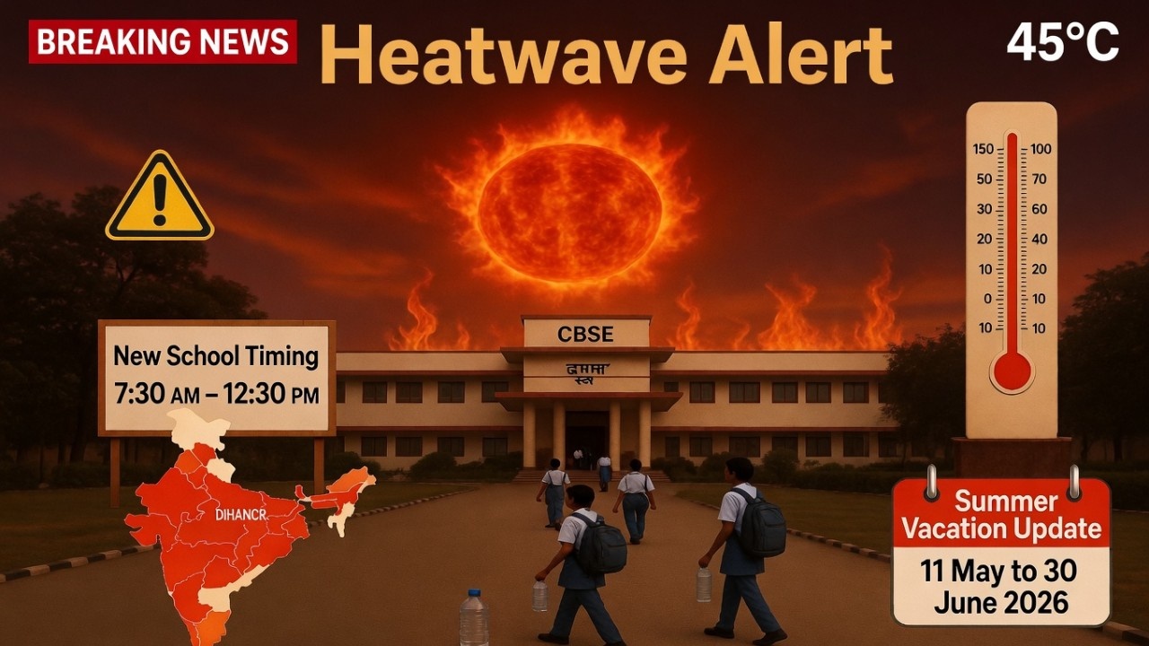 Heatwave Alert भीषण गर्मी बनी मुसीबत! दिल्ली समेत इन राज्यों के स्कूल टाइमिंग में बड़ा बदलाव, Summer Vavation पर भी आया अपडेट