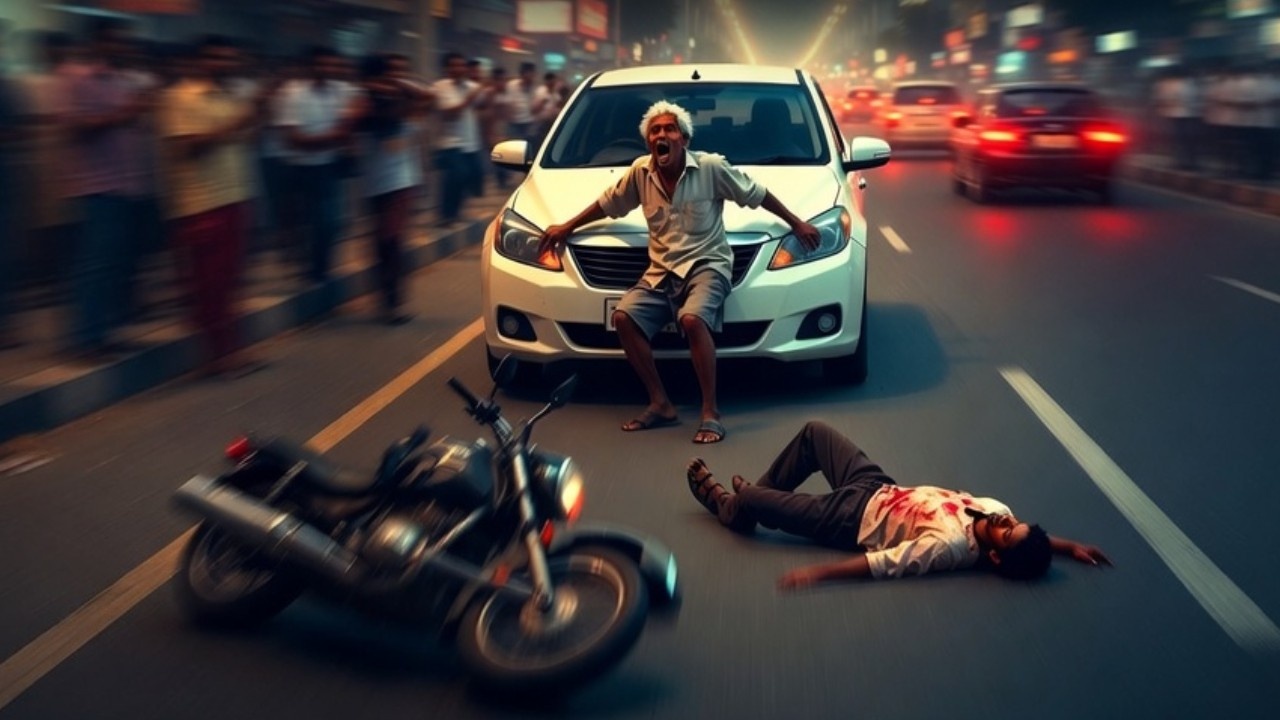 रौंगटे खड़ा कर देगा हैदराबाद का  हिट एंड रन केस, बेटे को टक्कर मारने के बाद पिता को बोनट पर ले गई गाड़ी