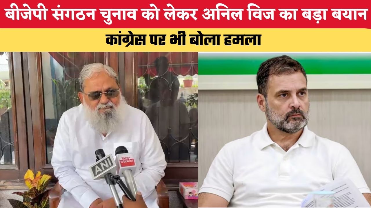 HARYANA NEWS: बीजेपी संगठन चुनाव को लेकर अनिल विज का बड़ा बयान, कांग्रेस पर भी बोला हमला