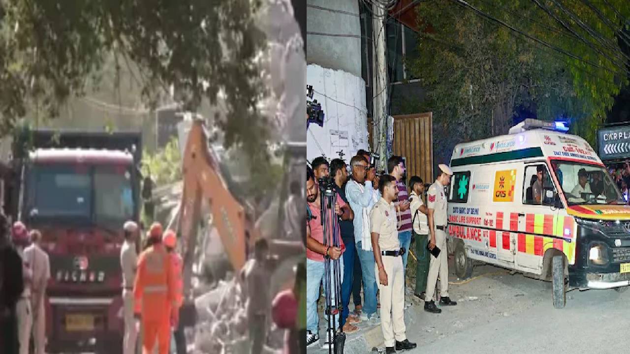 साकेत में बिल्डिंग गिरने से 4 की मौत, दो मेडिकल छात्रों समेत कई लोग घायल