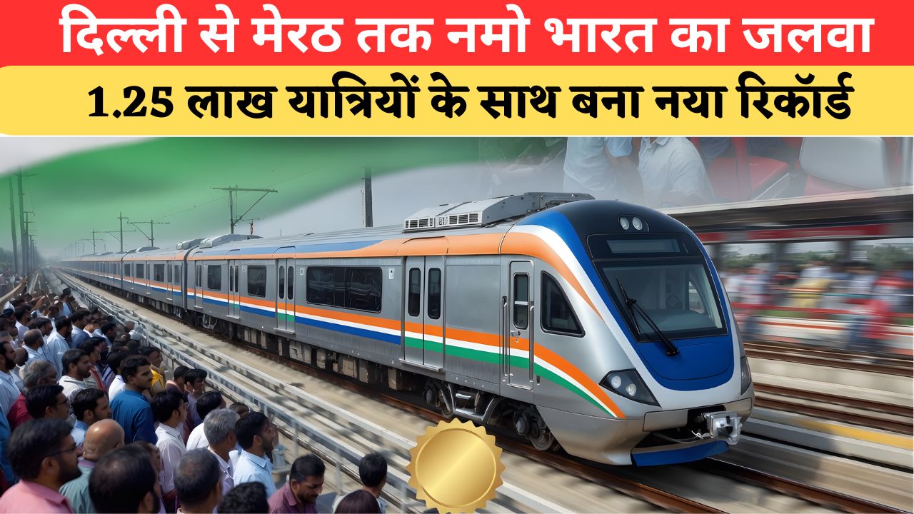 दिल्ली-गाजियाबाद-मेरठ Namo Bharat की रफ्तार पर जनता को भरोसा, एक दिन में 1.25 लाख यात्रियों ने किया सफर