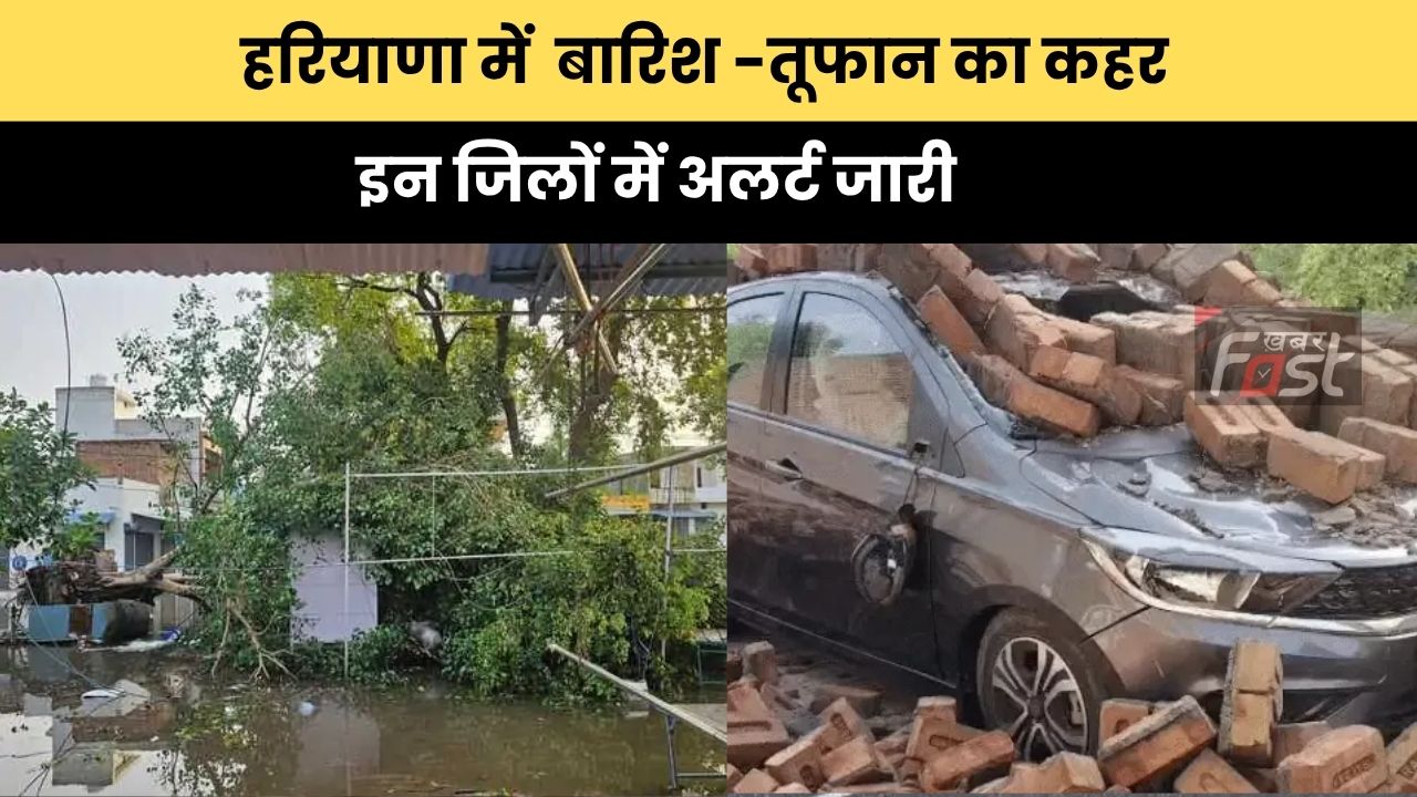 Haryana Weather : हरियाणा में  बारिश -तूफान का कहर, इन जिलों में अलर्ट जारी