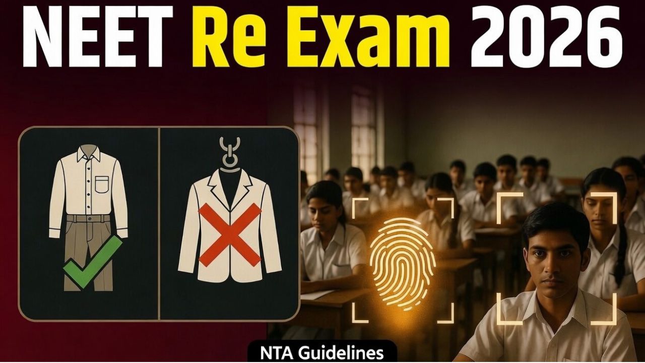 NEET Re Exam 2026: NEET स्टूडेंट्स ध्यान दें! ड्रेस कोड से लेकर बायोमेट्रिक तक, NTA ने जारी की गाइडलाइन; यहां पढ़ें