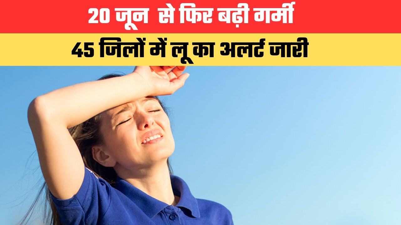 kal ka Mausam: 20 जून  से फिर बढ़ी गर्मी, 45 जिलों में लू का अलर्ट जारी