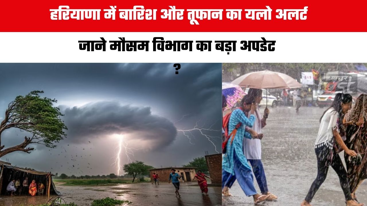 Haryana Weather : हरियाणा में बारिश और तूफान का यलो अलर्ट, जाने मौसम विभाग का बड़ा अपडेट ?