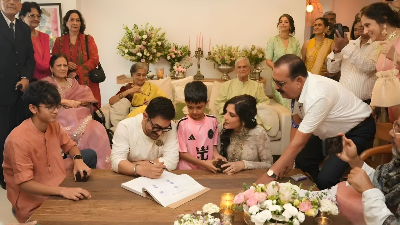 आमिर खान और गौरी स्प्रैट की सादगी भरी शादी, करीबी सदस्यों के बीच की सिविल मैरिज; वेडिंग लुक ने खींचा सबका ध्यान