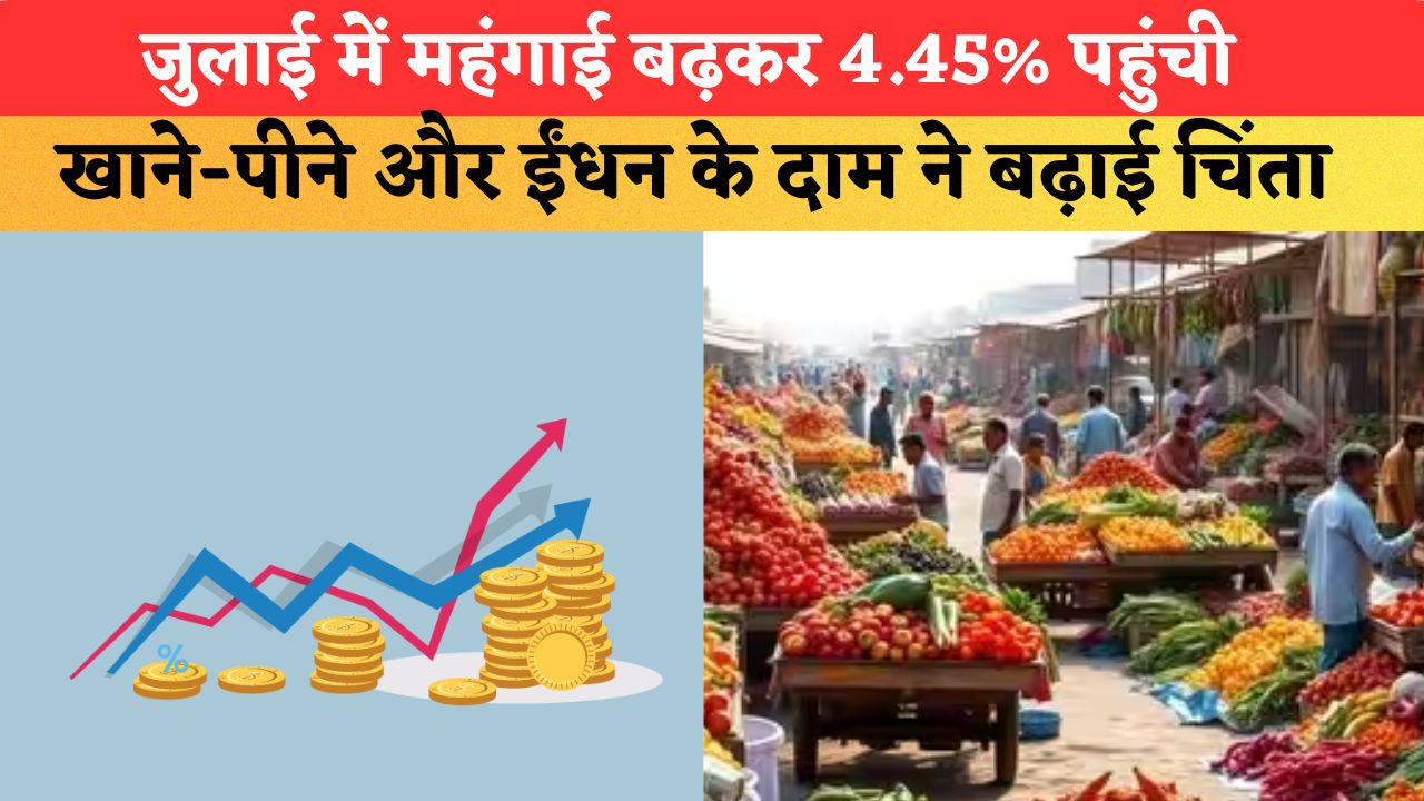 RBI Inflation Target: जुलाई में महंगाई बढ़कर 4.45% पहुंची, खाने-पीने और ईंधन के दाम ने बढ़ाई चिंता