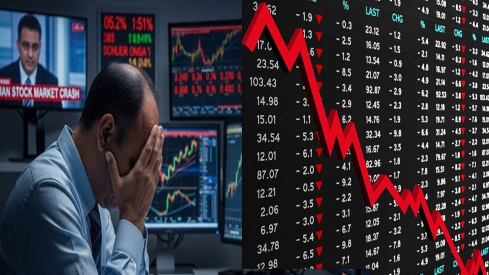 Stock Market Crash: मंगलवार को शेयर बाजार पर दबाव, सेंसेक्स 600 अंक गिरा, निफ्टी भी फिसला