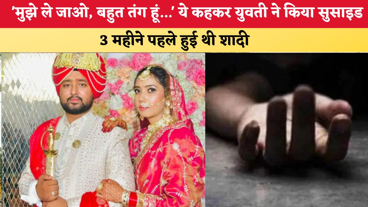 Haryana News: 'मुझे ले जाओ, बहुत तंग हूं...' ये कहकर युवती ने किया सुसाइड, 3 महीने पहले हुई थी शादी