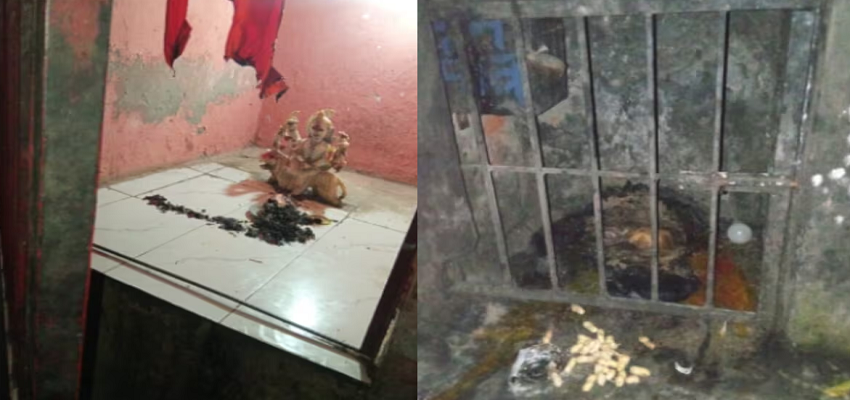 Noida: साजिश या शरारत? असामाजिक तत्वों ने मंदिर में की तोड़फोड़, मिली शराब की खाली बोतलें
