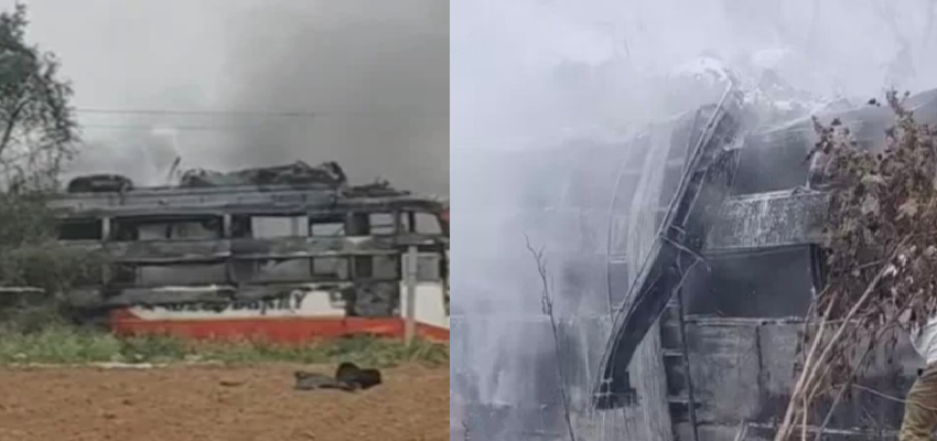 जयपुर में भीषण सड़क हादसा, हाईटेंशन लाइन की चपेट में आई बस; 2 मजदूरों की मौत