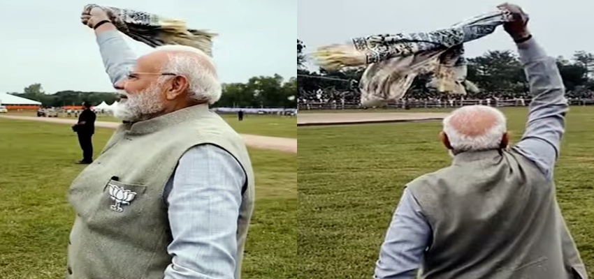 बिहार में गमछा लहराते नजर आए PM, सोशल मीडिया पर मचा बवाल, जानें आखिर क्या संदेश देना चाहते थे प्रधानमंत्री