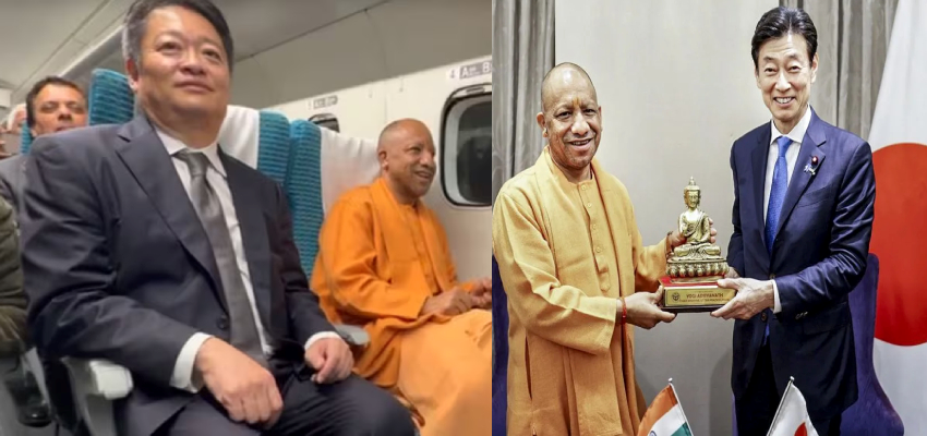 CM Yogi Japan Visit: हवा में दौड़ती ट्रेन में बैठे CM योगी का सफर, यामानाशी से भी खूबसूरत बताया उत्तर प्रदेश