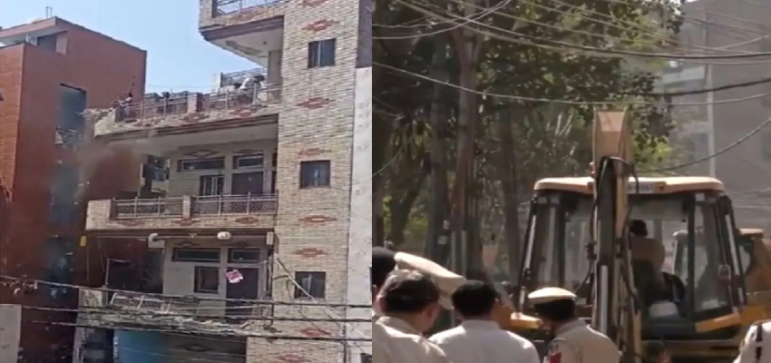 Delhi News: उत्तम नगर हत्याकांड मामले में बुलडोजर एक्शन, आरोपी निजामुद्दीन के घर का अवैध हिस्सा ढहाया