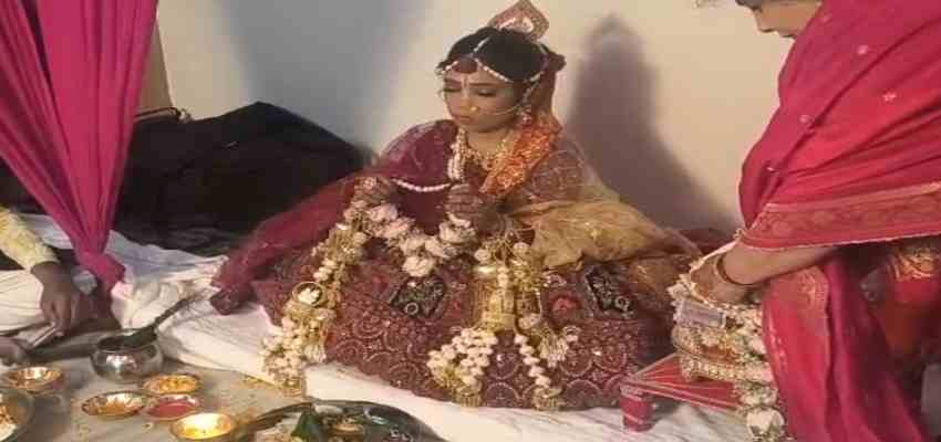 यमुनानगर में अनोखा विवाह, युवती ने भगवान श्रीकृष्ण से रचाई शादी, वैदिक रीति-रिवाजों के साथ लिए सात फेरे