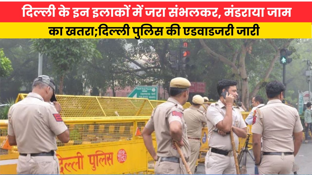 दिल्ली के इन इलाकों में जरा संभलकर, मंडराया जाम का खतरा;दिल्ली पुलिस की एडवाइजरी जारी