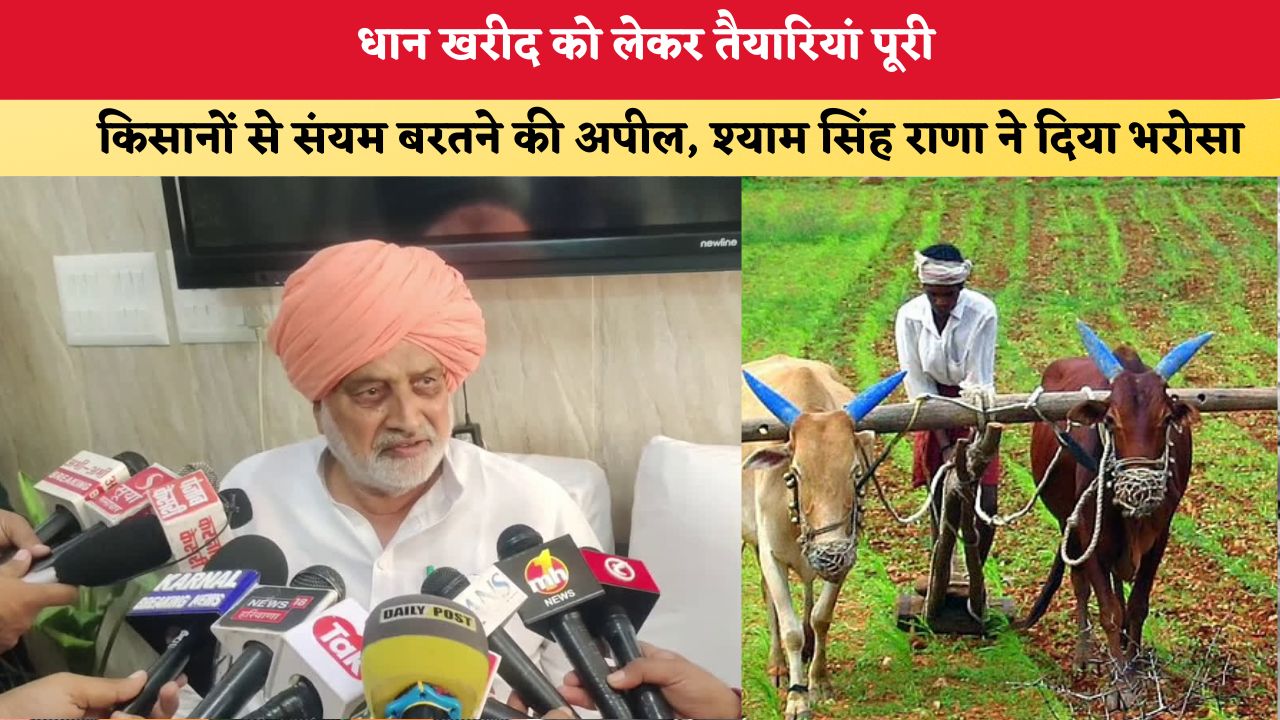 Haryana News: धान खरीद को लेकर तैयारियां पूरी, किसानों से संयम बरतने की अपील; श्याम सिंह राणा ने दिया भरोसा