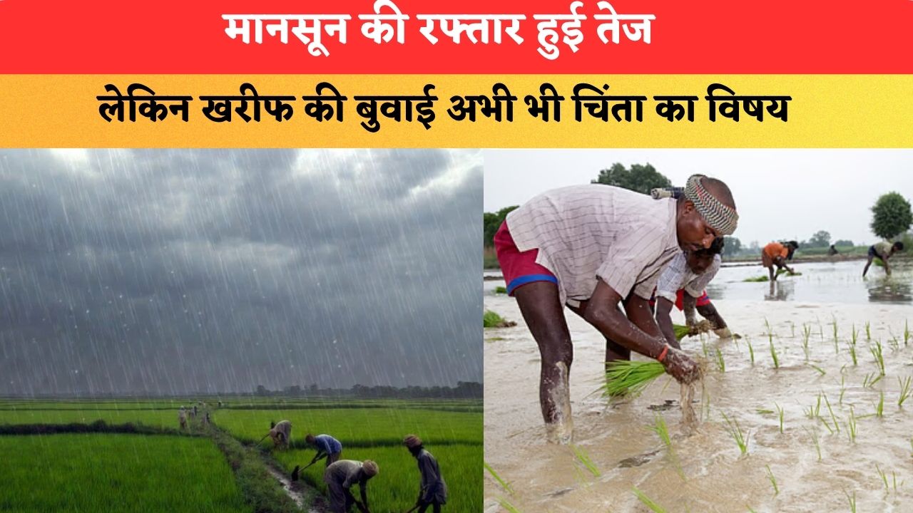 मानसून की रफ्तार हुई तेज, लेकिन खरीफ की बुवाई अभी भी चिंता का विषय