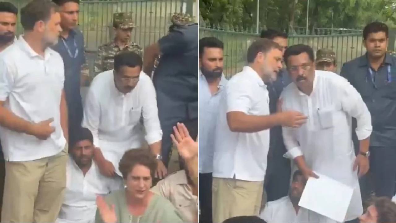 राहुल-प्रियंका ने सरकार के खिलाफ खोला मोर्चा, कांग्रेस नेताओं के साथ पीएम आवास के करीब धरने पर बैठे