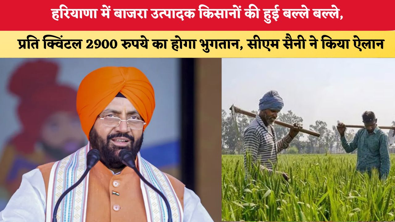 Haryana News: हरियाणा में बाजरा उत्पादक किसानों की हुई बल्ले बल्ले, प्रति क्विंटल 2900 रुपये का होगा भुगतान, सीएम सैनी ने किया ऐलान