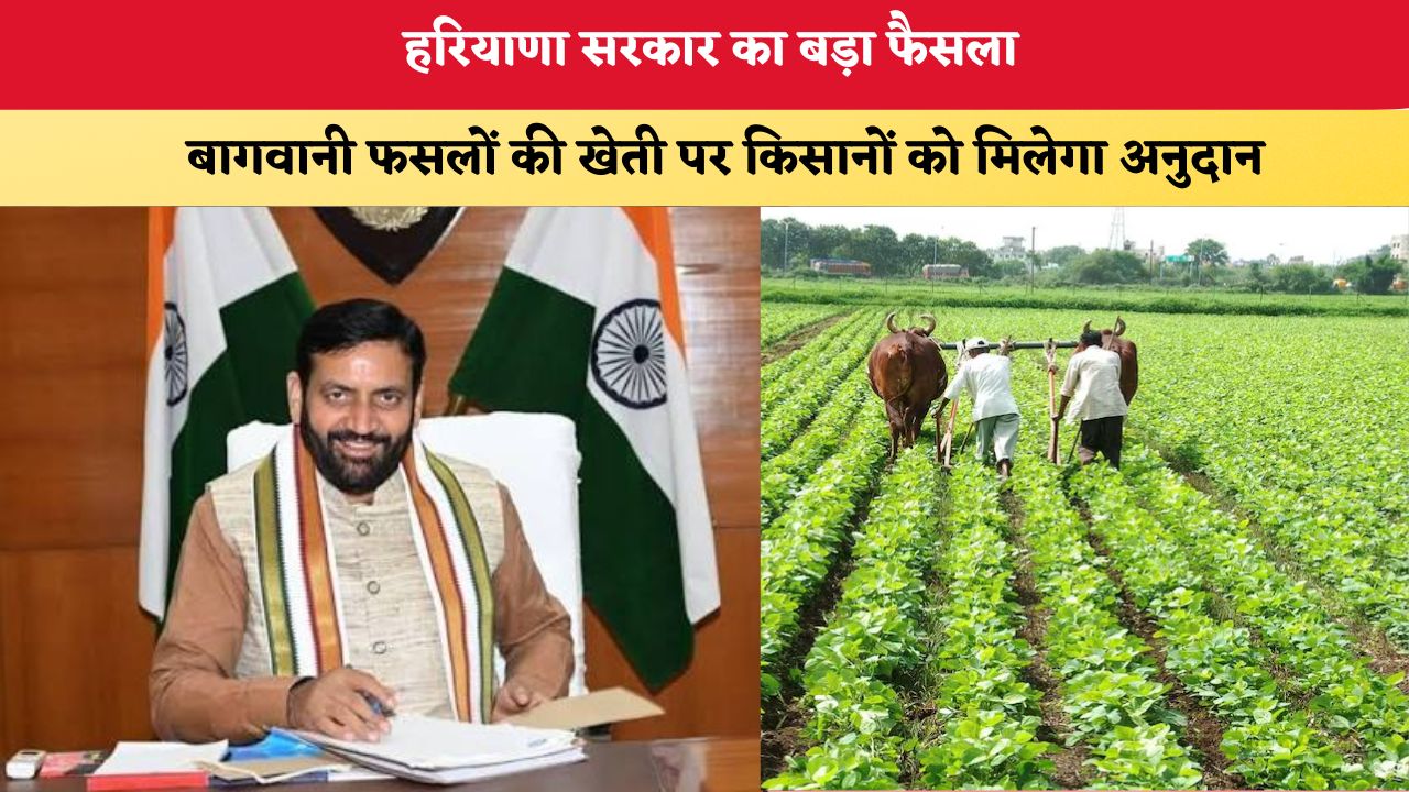 हरियाणा सरकार का बड़ा फैसला, बागवानी फसलों की खेती पर किसानों को मिलेगा अनुदान