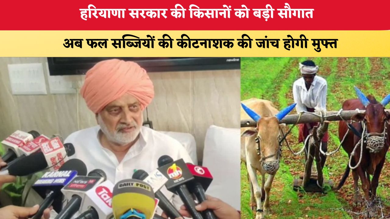Haryana News: हरियाणा सरकार की किसानों को बड़ी सौगात, अब फल सब्जियों की कीटनाशक की जांच होगी मुफ्त