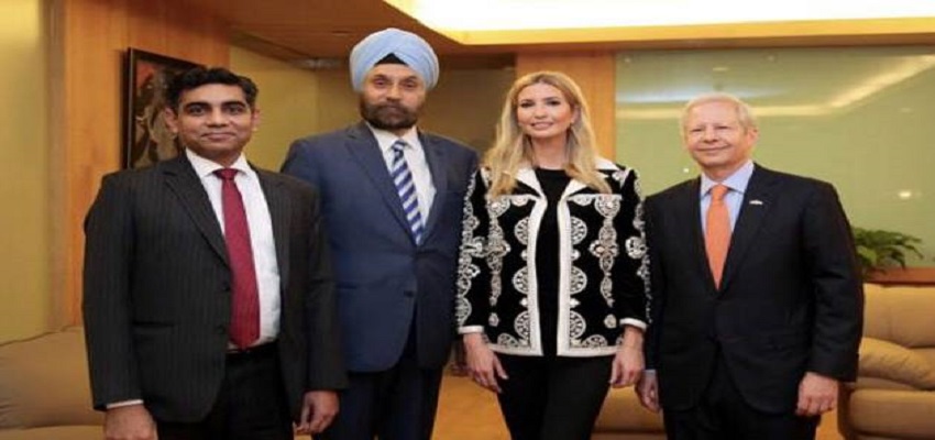 भारत पहुंची अमेरिकी राष्ट्रपति डोनाल्ड ट्रंप की बेटी इवांका,उद्यमिता शिखर सम्मेलन में लेंगी  हिस्सा।