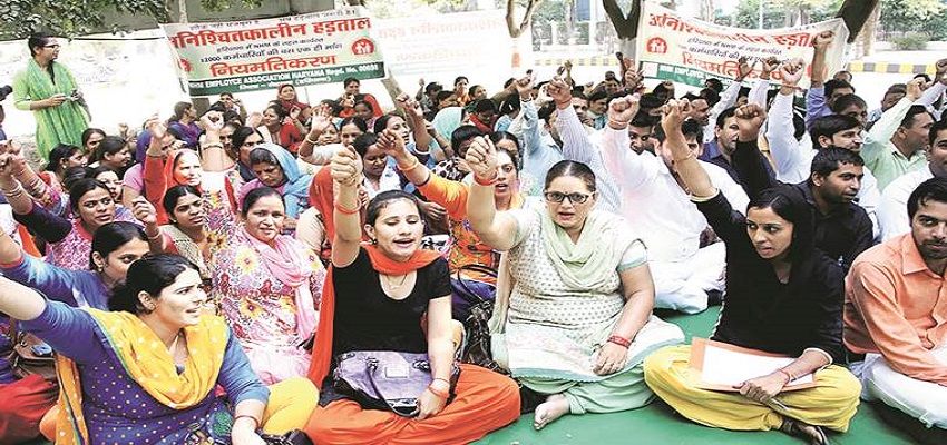 सीएम मनोहर लाल ने आज NHM कर्मियों की बुलाई  बैठक ,खून से NHM कर्मचारियों ने लिखा पत्र।