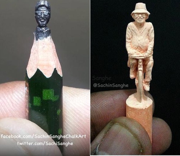 बिग बी के फैन ने पेंसिल-चॉक पर दिखा दी उनकी झलक