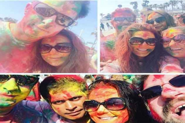हिंदुस्तान की जीत पर प्रीति ने विदेश में मनाई पति संग होली