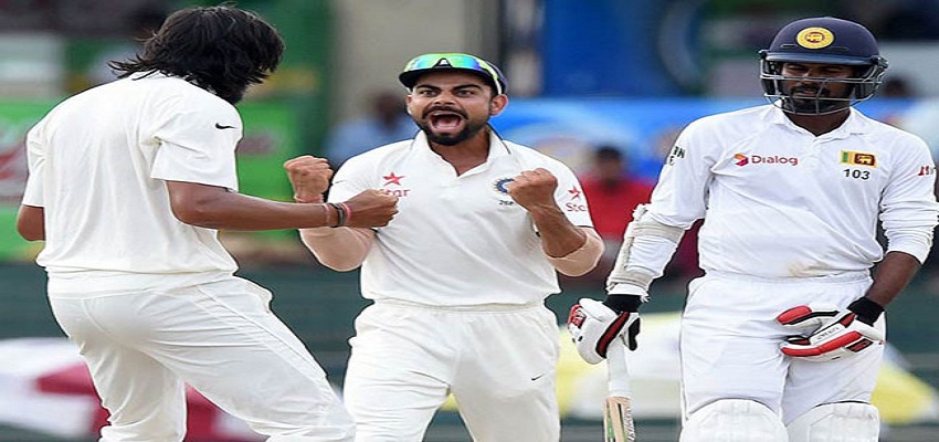 2nd टेस्ट मैच में भारत की जीत,श्रीलंका की पूरी टीम 166 पर ऑल आउट।