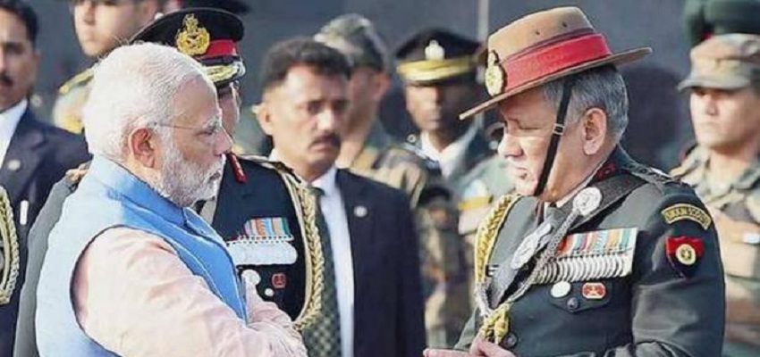 सेना प्रमुख बिपिन रावत ने भविष्य में होने वाले युद्ध में देश के बने हथियारों के प्रयोग पर दिया जोर।