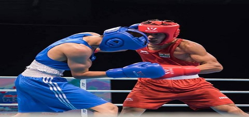 हेवी वेट बॉक्सिंग चैंपियन का किया फूल मालाओं से स्वागत।