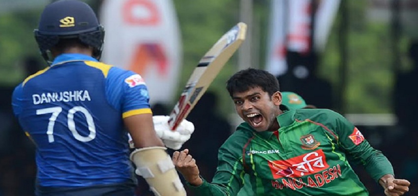 बांग्लादेश जीता पर मैदान पर भिड़े खिलाड़ी।