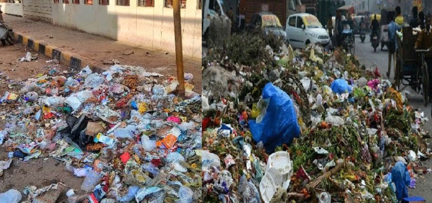 सफाई कर्मचारियों की हड़ताल के चलते शहर-शहर कूड़े के ढेर।