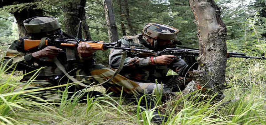 शोपियां में सेना और आतंकियों के बीच मुठभेड़।