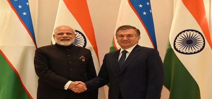 पीएम मोदी से मिले उज्बेकिस्तान के राष्ट्रपति।