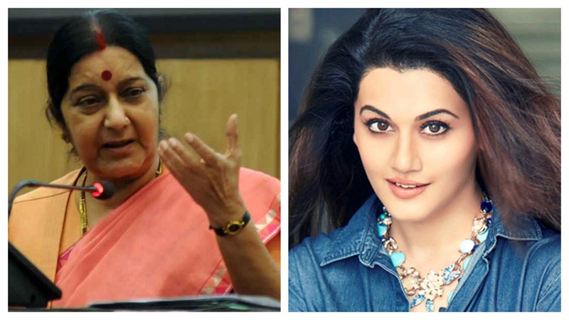 तापसी ने जताई सुषमा स्वराज की बॉयोपिक करने की इच्छा।