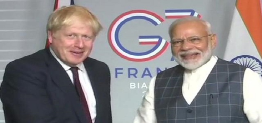 जॉनसन के प्रधानमंत्री बनने के बाद मोदी से उनकी पहली मुलाकात