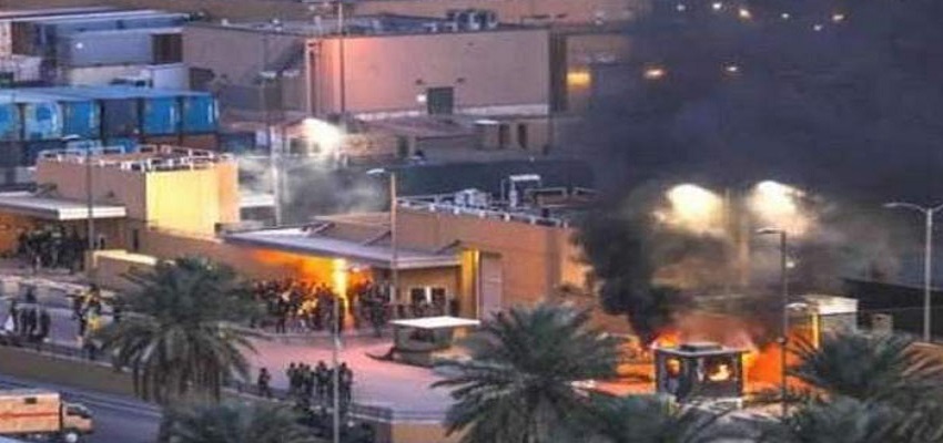 बगदाद में अमेरिकी दूतावास के पास रॉकेट हमला