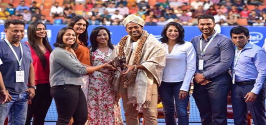 बेंगलुरु ओपन के अंतिम दिन लिएंडर पेस को किया गया सम्मानित