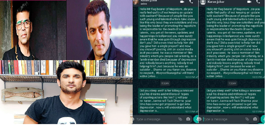 Karan Johar Whatsapp Chat Leaked :  इस एक्टर ने शेयर की करण जौहर की व्हाट्सएप चैट, जानें कौन है वो एक्टर