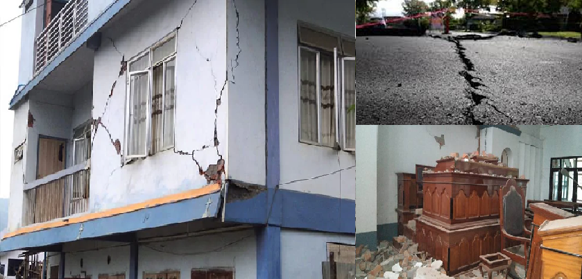 Mizoram Earthquake : 	मिजोरम में महसूस किए गए भूकंप के तेज झटके, सड़कों में आई दरारें
