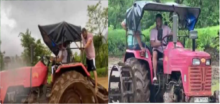 Salman Khan Driving Tractor :  खेतों में ट्रैक्टर चलाते नजर आए सलमान खान, वायरल हो रहा है वीडियो