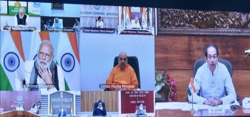 CORONA:  कोरोना को लेकर PM MODI की राज्यों के CM के साथ  बैठक जारी