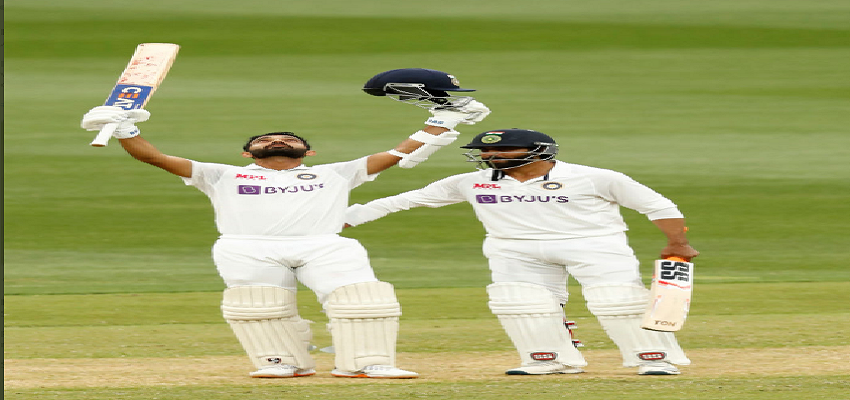 IND VS AUS: दूसरे दिन का खेल खत्म, रहाणे का शतक, भारत को बढ़त