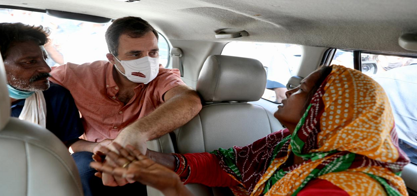 दिल्ली नाबालिग दुष्कर्म मामला:  पीड़िता के परिवार से मिले राहुल गांधी, एक इंच पीछे नहीं हटेगा- राहुल गांधी