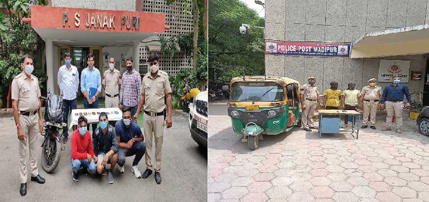 Delhi crime: पुलिस की गिरफ्त में 3 स्नैचर और 2 शातिर चोर