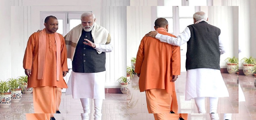 CM योगी ने PM के साथ शेयर की फोटो, लिखा- जिद है एक सूर्य उगाना है, अम्बर से ऊंचा जाना है