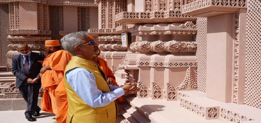 शांति, सहिष्णुता और सद्भाव का प्रतीक, अबू धाबी में पहले हिंदू मंदिर को देखने पहुंचे विदेश मंत्री